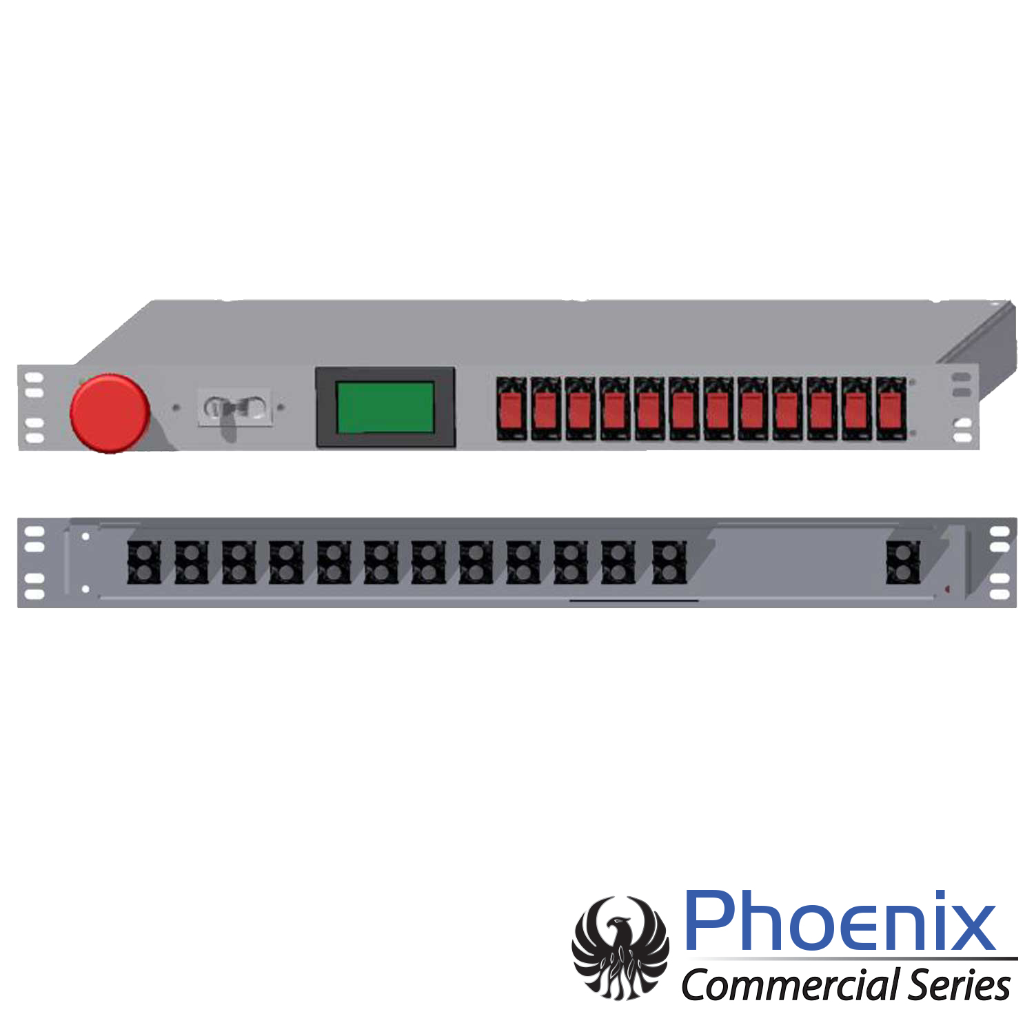 RG12CH PDU Regleta 12-Hembra-Ch 10A Rack-1U Switch-Piloto Macho-Ch